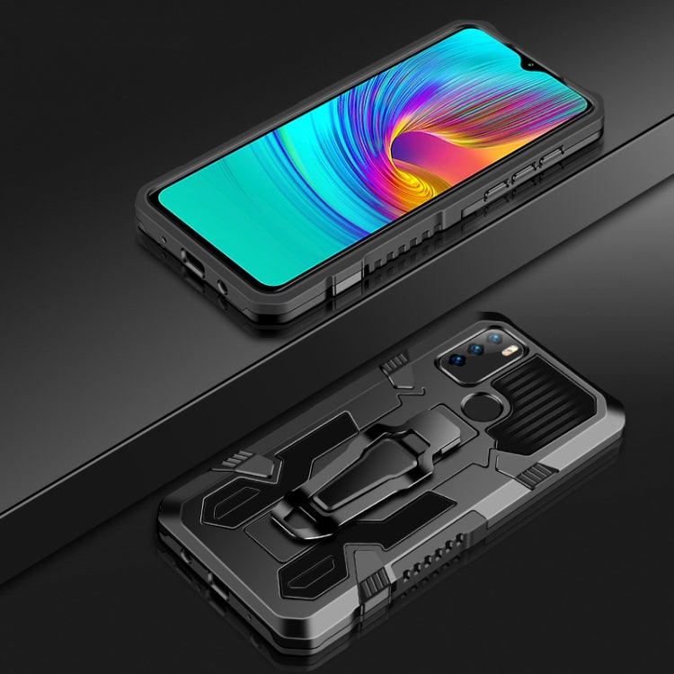 For OPPO Reno5 5G Machine Armor Warrior Shockproof PC + TPU Protective Case(Coffee) - OPPO Cases by buy2fix | Online Shopping UK | buy2fix