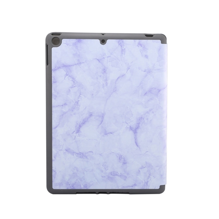 For iPad 10.2 inch Marble Texture Pattern Horizontal Flip Leather Case, with Three-folding Holder & Pen Slot & Sleep / Wake-up Function(Purple) - iPad Air (2019) Cases by buy2fix | Online Shopping UK | buy2fix