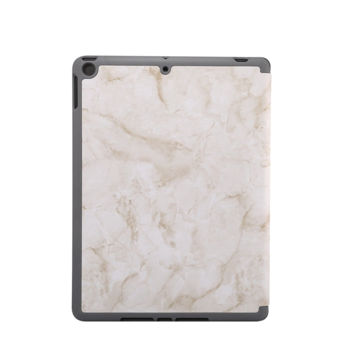 For iPad 10.2 inch Marble Texture Pattern Horizontal Flip Leather Case, with Three-folding Holder & Pen Slot & Sleep / Wake-up Function(Grey) - iPad Air (2019) Cases by buy2fix | Online Shopping UK | buy2fix