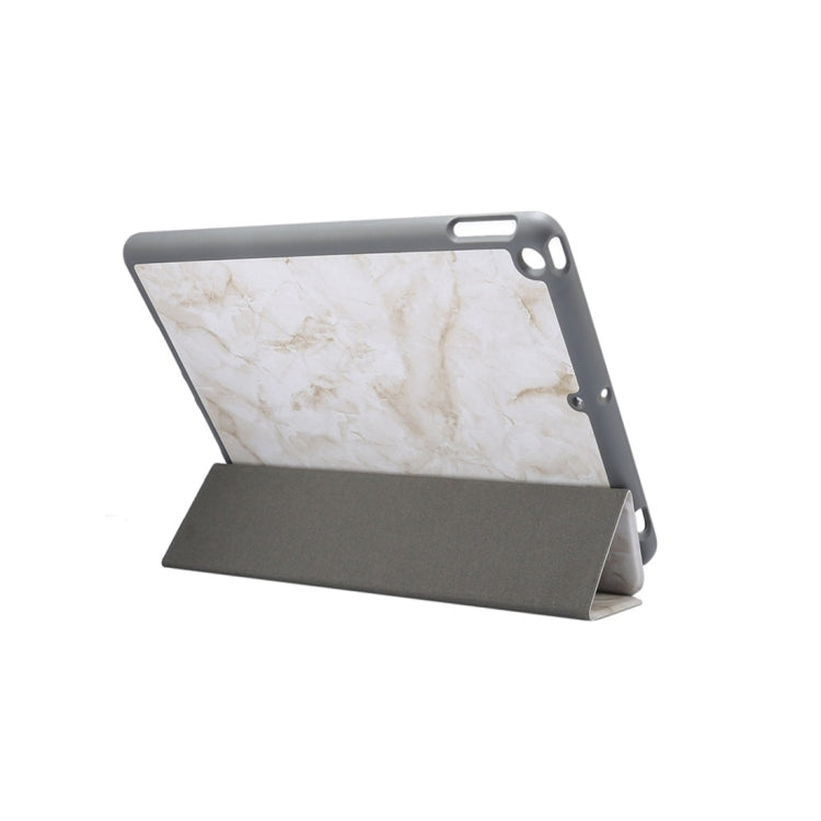For iPad 10.2 inch Marble Texture Pattern Horizontal Flip Leather Case, with Three-folding Holder & Pen Slot & Sleep / Wake-up Function(Grey) - iPad Air (2019) Cases by buy2fix | Online Shopping UK | buy2fix