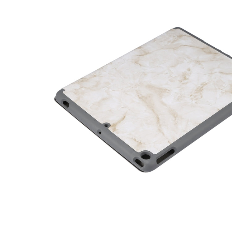For iPad 10.2 inch Marble Texture Pattern Horizontal Flip Leather Case, with Three-folding Holder & Pen Slot & Sleep / Wake-up Function(Grey) - iPad Air (2019) Cases by buy2fix | Online Shopping UK | buy2fix