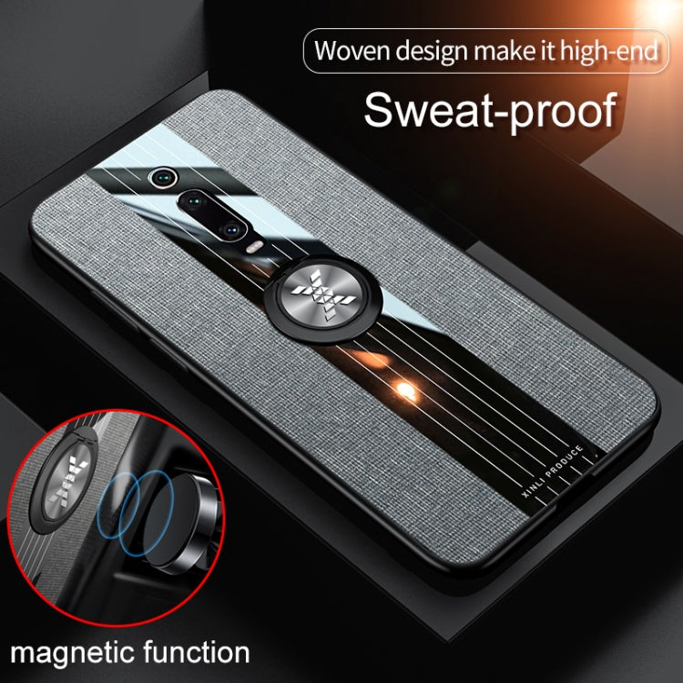 For Xiaomi Mi 9T / Redmi K20 XINLI Stitching Cloth Texture Shockproof TPU Protective Case with Ring Holder(Black) - Xiaomi Cases by XINLI | Online Shopping UK | buy2fix
