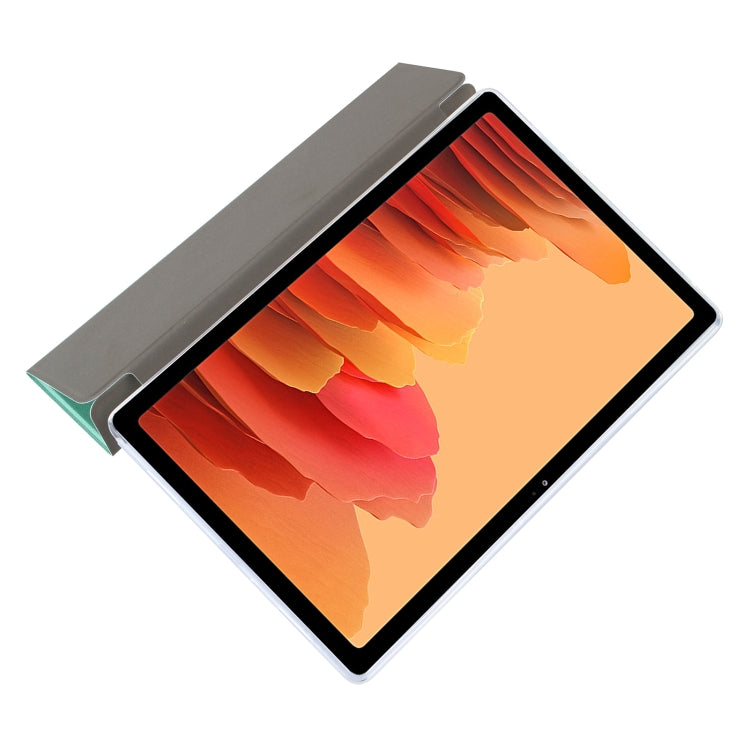 For Samsung Galaxy Tab A7 10.4 (2020) Coloured Drawing Pattern Horizontal Flip Leather Case with Three-folding Holder(Avocado) by buy2fix