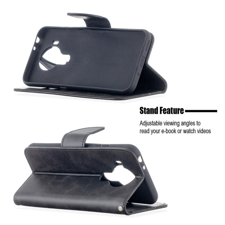 For Nokia 5.4 Retro Lambskin Texture Pure Color Horizontal Flip PU Leather Case with Holder & Card Slots & Wallet & Lanyard(Black) - Nokia Cases by buy2fix | Online Shopping UK | buy2fix