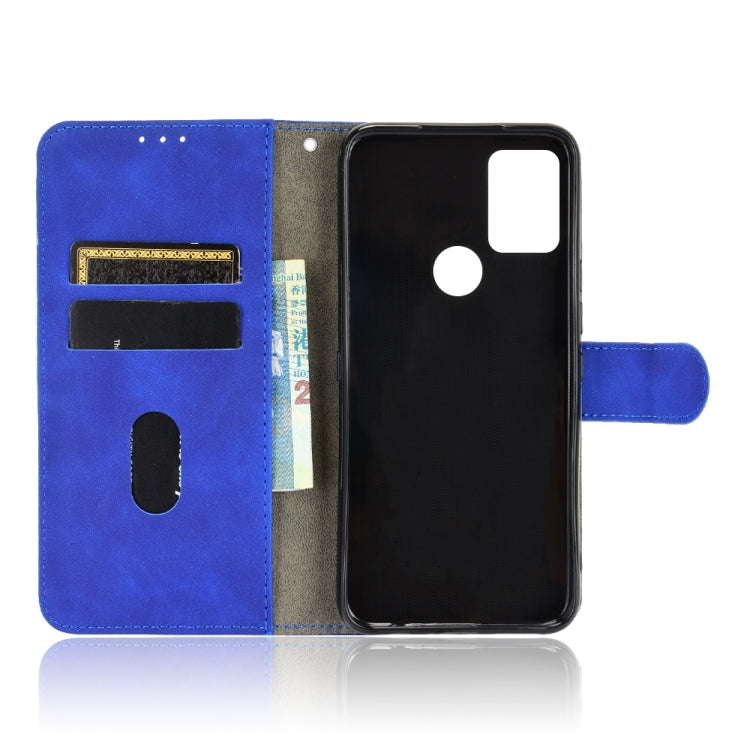 For UMIDIGI A9 Pro Solid Color Skin Feel Magnetic Buckle Horizontal Flip Calf Texture PU Leather Case with Holder & Card Slots & Wallet(Blue) - More Brand by buy2fix | Online Shopping UK | buy2fix