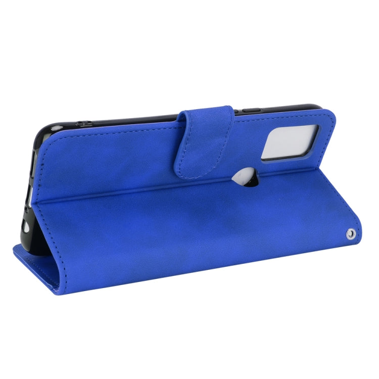 For UMIDIGI A9 Pro Solid Color Skin Feel Magnetic Buckle Horizontal Flip Calf Texture PU Leather Case with Holder & Card Slots & Wallet(Blue) - More Brand by buy2fix | Online Shopping UK | buy2fix