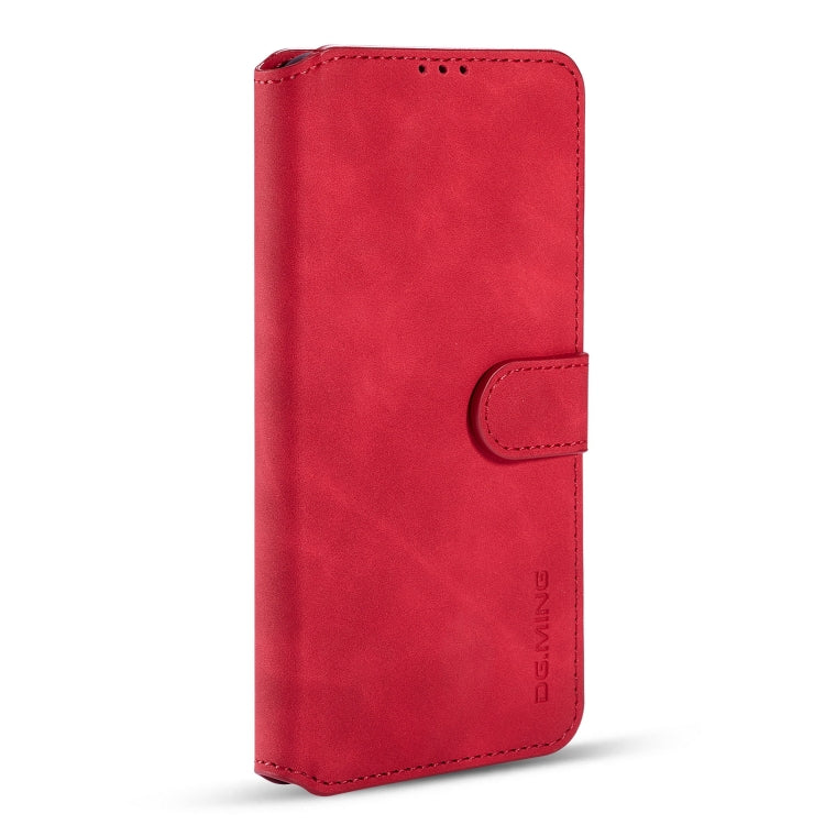 For Samsung Galaxy S21+ 5G DG.MING Retro Oil Side Horizontal Flip Case with Holder & Card Slots & Wallet(Red) - Galaxy S21+ 5G Cases by DG.MING | Online Shopping UK | buy2fix