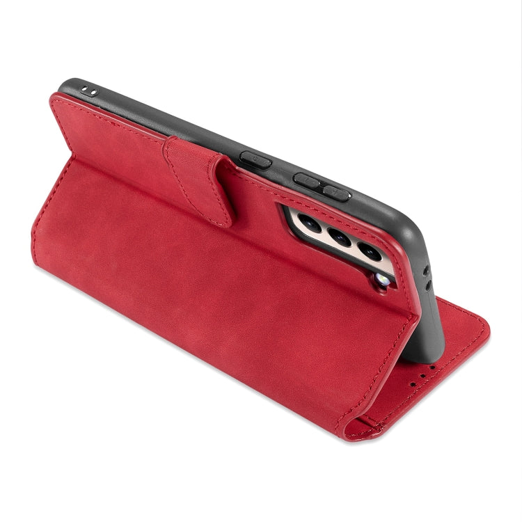 For Samsung Galaxy S21+ 5G DG.MING Retro Oil Side Horizontal Flip Case with Holder & Card Slots & Wallet(Red) - Galaxy S21+ 5G Cases by DG.MING | Online Shopping UK | buy2fix