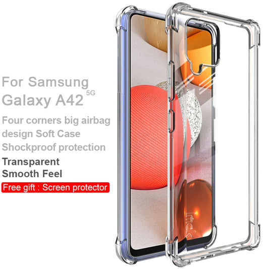 For Samsung Galaxy A42 5G IMAK All-inclusive Shockproof Airbag TPU Case with Screen Protector(Transparent) by imak