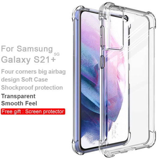 For Samsung Galaxy S21 Plus 5G IMAK All-inclusive Shockproof Airbag TPU Case with Screen Protector(Transparent) by imak