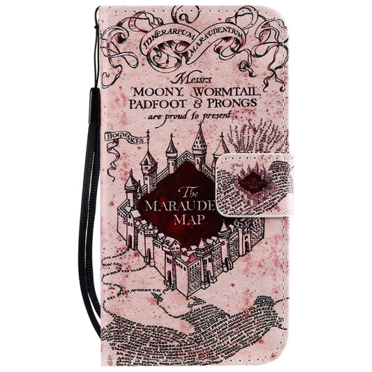 For iPhone 11 Pro Painted Pattern Horizontal Flip Leather Case, with Wallet & Holder & Card Slots & Lanyard(Castle) by buy2fix