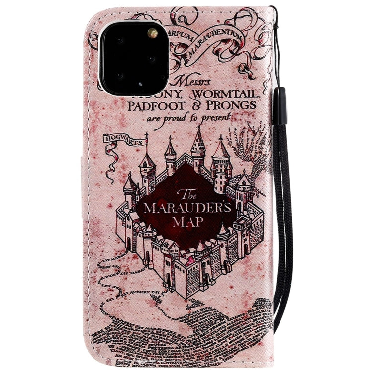For iPhone 11 Pro Painted Pattern Horizontal Flip Leather Case, with Wallet & Holder & Card Slots & Lanyard(Castle) - iPhone 11 Pro Cases by buy2fix | Online Shopping UK | buy2fix
