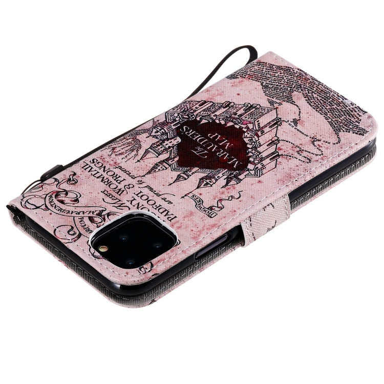 For iPhone 11 Pro Painted Pattern Horizontal Flip Leather Case, with Wallet & Holder & Card Slots & Lanyard(Castle) - iPhone 11 Pro Cases by buy2fix | Online Shopping UK | buy2fix