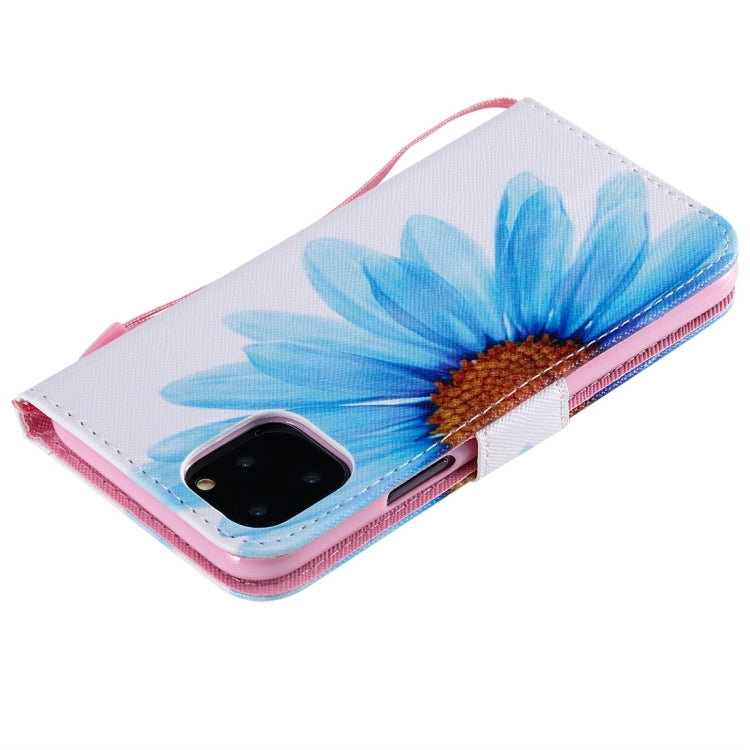 For iPhone 11 Pro Painted Pattern Horizontal Flip Leather Case, with Wallet & Holder & Card Slots & Lanyard(Sunflower) - iPhone 11 Pro Cases by buy2fix | Online Shopping UK | buy2fix