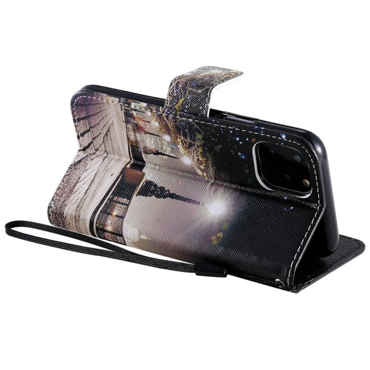 For iPhone 11 Pro Painted Pattern Horizontal Flip Leather Case, with Wallet & Holder & Card Slots & Lanyard(Cityscape) - iPhone 11 Pro Cases by buy2fix | Online Shopping UK | buy2fix
