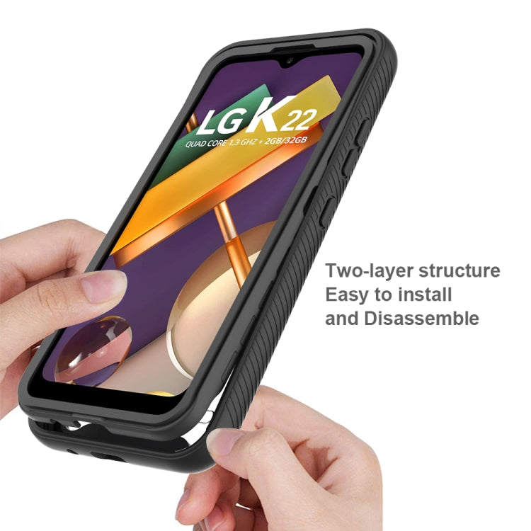 For LG K22 Starry Sky Solid Color Series Shockproof PC + TPU Protective Case(Royal Blue) - LG Cases by buy2fix | Online Shopping UK | buy2fix