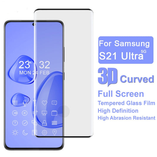 For Samsung Galaxy S21 Ultra 5G IMAK 3D Curved Full Screen Tempered Glass Film by imak
