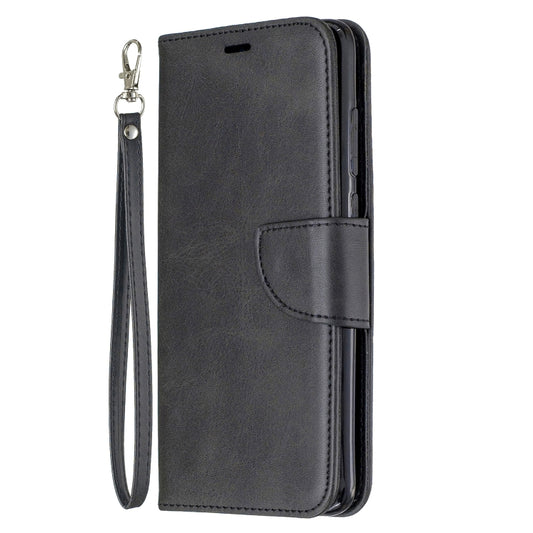 For Xiaomi Redmi Note 8Pro Retro Lambskin Texture Pure Color Horizontal Flip PU Leather Case with Holder & Card Slots & Wallet & Lanyard(Black) by buy2fix