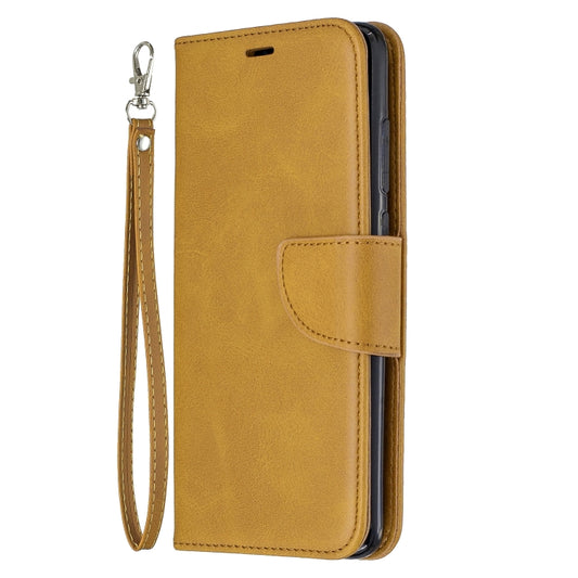 For Xiaomi Redmi Note 8Pro Retro Lambskin Texture Pure Color Horizontal Flip PU Leather Case with Holder & Card Slots & Wallet & Lanyard(Yellow) by buy2fix