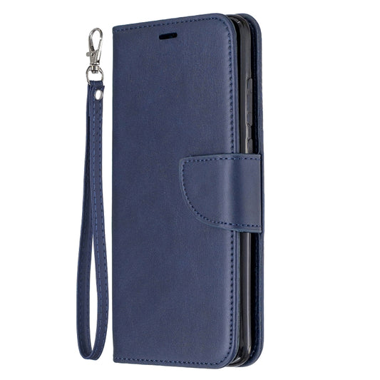 For Xiaomi Redmi Note 8Pro Retro Lambskin Texture Pure Color Horizontal Flip PU Leather Case with Holder & Card Slots & Wallet & Lanyard(Blue) by buy2fix