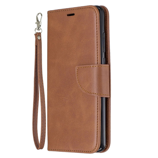 For Xiaomi Redmi Note 8Pro Retro Lambskin Texture Pure Color Horizontal Flip PU Leather Case with Holder & Card Slots & Wallet & Lanyard(Brown) by buy2fix