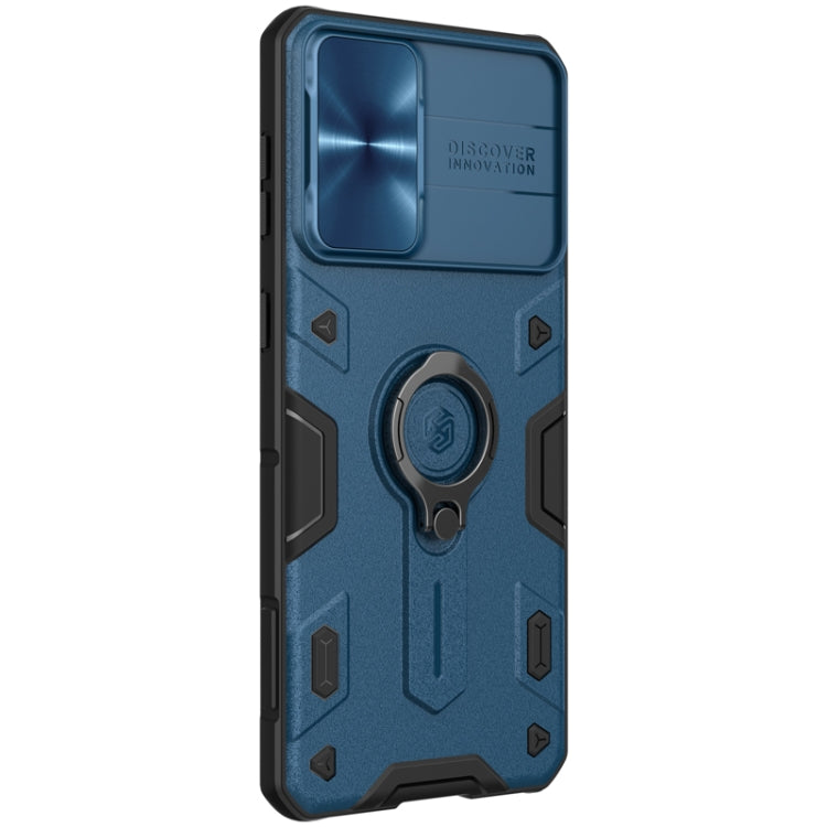 For Samsung Galaxy S21+ 5G NILLKIN Shockproof CamShield Armor Protective Case with Invisible Ring Holder(Blue) - Galaxy S21+ 5G Cases by NILLKIN | Online Shopping UK | buy2fix