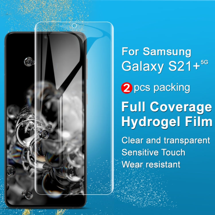 For Samsung Galaxy S21+ 5G 2 PCS IMAK Curved Full Screen Hydrogel Film - For Samsung by buy2fix | Online Shopping UK | buy2fix