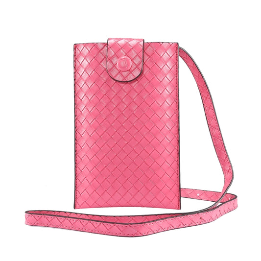 Braided Packing Simple High-end Mobile Phone Bag with Lanyard, Suitable for 6.7 inch Smartphones(Rose Red) - Universal Leather Case by buy2fix | Online Shopping UK | buy2fix