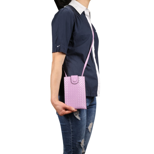 Braided Packing Simple High-end Mobile Phone Bag with Lanyard, Suitable for 6.7 inch Smartphones(Light Purple) - Universal Leather Case by buy2fix | Online Shopping UK | buy2fix