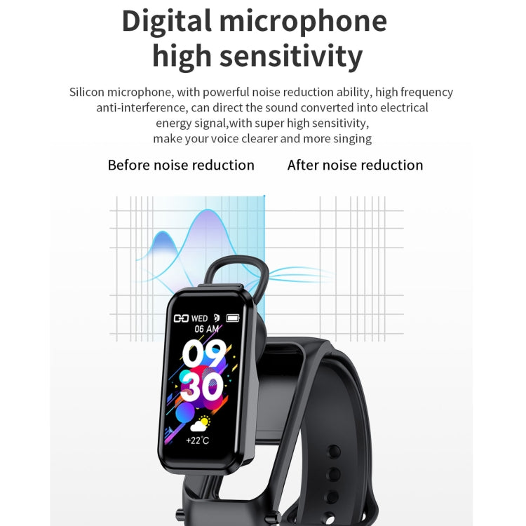 X4 1.14 inch HD Screen Bluetooth Earphone Smart Bracelet, Support Sleep Monitoring / Body Temperature Monitoring / Heart Rate Monitoring(Rose Gold) by buy2fix