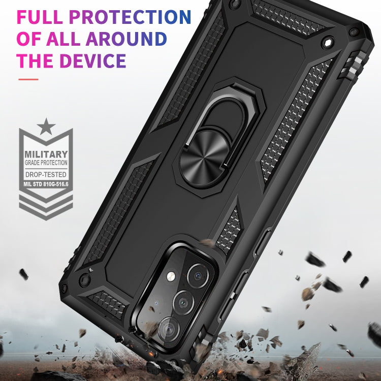 For Samsung Galaxy A52 5G / 4G Shockproof TPU + PC Protective Case with 360 Degree Rotating Holder(Black) - Galaxy Phone Cases by buy2fix | Online Shopping UK | buy2fix