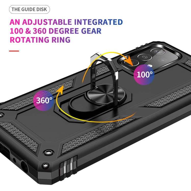 For Samsung Galaxy A52 5G / 4G Shockproof TPU + PC Protective Case with 360 Degree Rotating Holder(Black) - Galaxy Phone Cases by buy2fix | Online Shopping UK | buy2fix