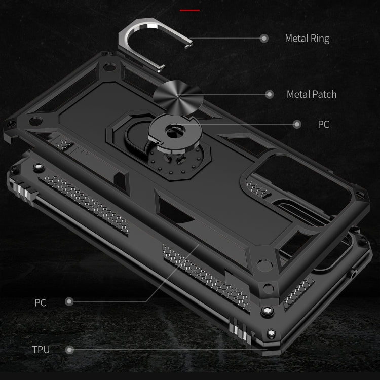For Samsung Galaxy A52 5G / 4G Shockproof TPU + PC Protective Case with 360 Degree Rotating Holder(Black) - Galaxy Phone Cases by buy2fix | Online Shopping UK | buy2fix