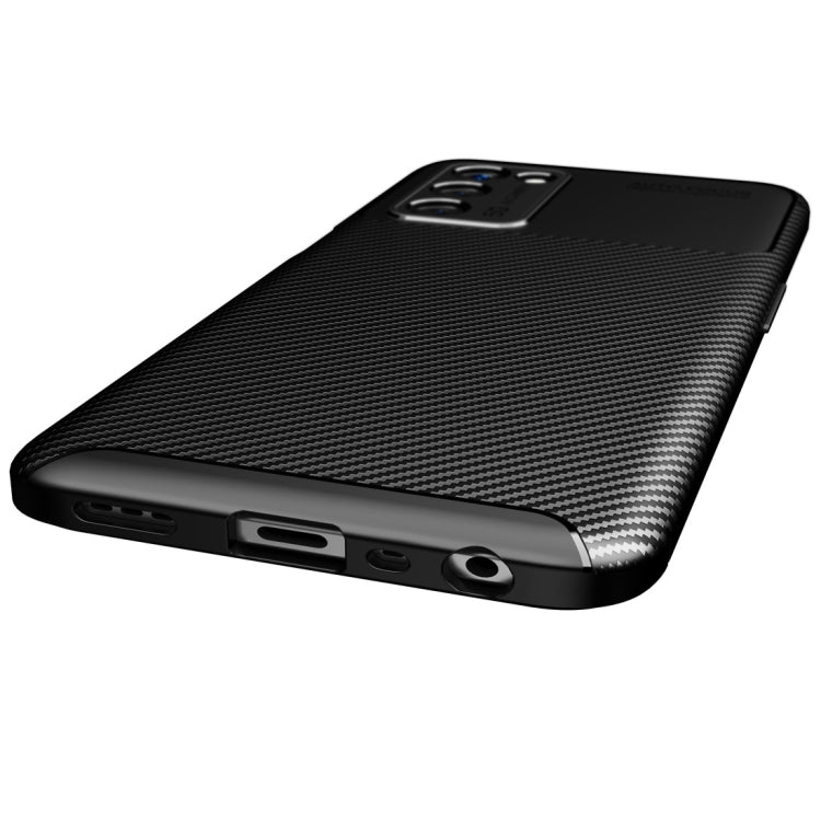 For OPPO A55 5G Carbon Fiber Texture Shockproof TPU Case(Black) - OPPO Cases by buy2fix | Online Shopping UK | buy2fix