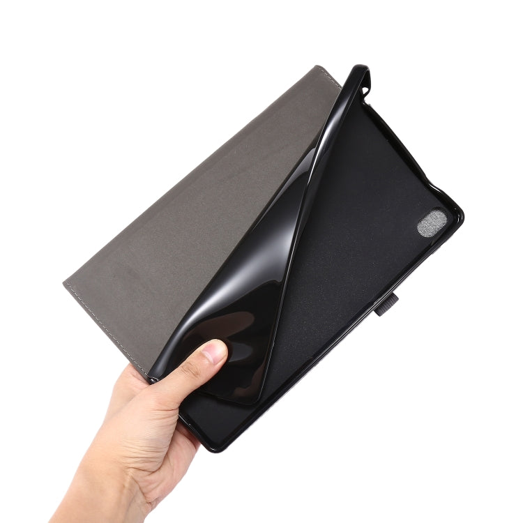 For Lenovo Tab P11 Horizontal Flip TPU + Fabric PU Leather Protective Case with Name Card Clip(Red) - Lenovo by buy2fix | Online Shopping UK | buy2fix