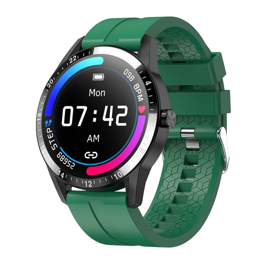 G20 1.3 inch IPS Color Screen IP67 Waterproof Smart Watch, Support Blood Oxygen Monitoring / Sleep Monitoring / Heart Rate Monitoring, Style: Silicone Strap(Green) by buy2fix