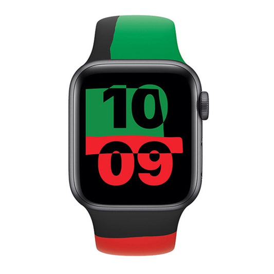 Black Unity Silicone Sports Watch Band For Apple Watch Ultra 49mm&Watch Ultra 2 49mm / Series 9&8&7 45mm / SE 3&SE 2&6&SE&5&4 44mm / 3&2&1 42mm - Watch Bands by buy2fix | Online Shopping UK | buy2fix