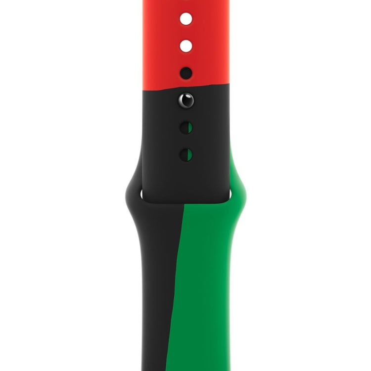 Black Unity Silicone Sports Watch Band For Apple Watch Series 7 41mm / 6 & SE & 5 & 4 40mm / 3 & 2 & 1 38mm - Watch Bands by buy2fix | Online Shopping UK | buy2fix