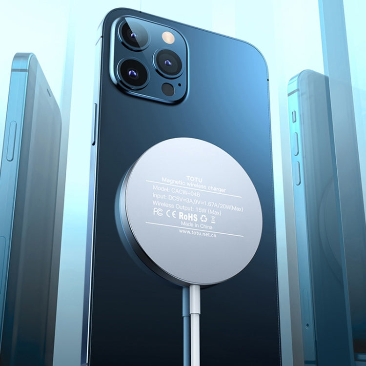 TOTUDESIGN CACW-048 Glory Series 15W Max Magnetic Wireless Charger(White) - Wireless Charger by TOTUDESIGN | Online Shopping UK | buy2fix