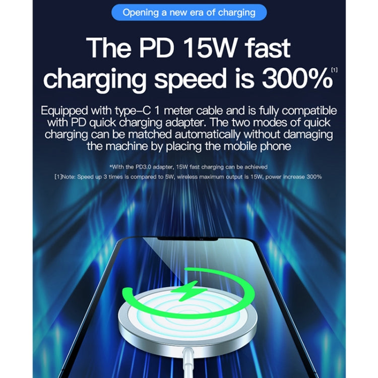 TOTUDESIGN CACW-048 Glory Series 15W Max Magnetic Wireless Charger(White) - Wireless Charger by TOTUDESIGN | Online Shopping UK | buy2fix