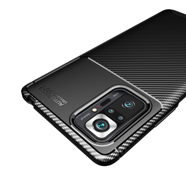 For Xiaomi Redmi Note 10 Pro / Note 10 Pro Max Carbon Fiber Texture Shockproof TPU Case(Black) - Xiaomi Cases by buy2fix | Online Shopping UK | buy2fix