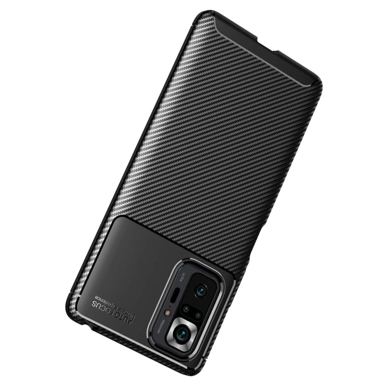 For Xiaomi Redmi Note 10 Pro / Note 10 Pro Max Carbon Fiber Texture Shockproof TPU Case(Black) - Xiaomi Cases by buy2fix | Online Shopping UK | buy2fix