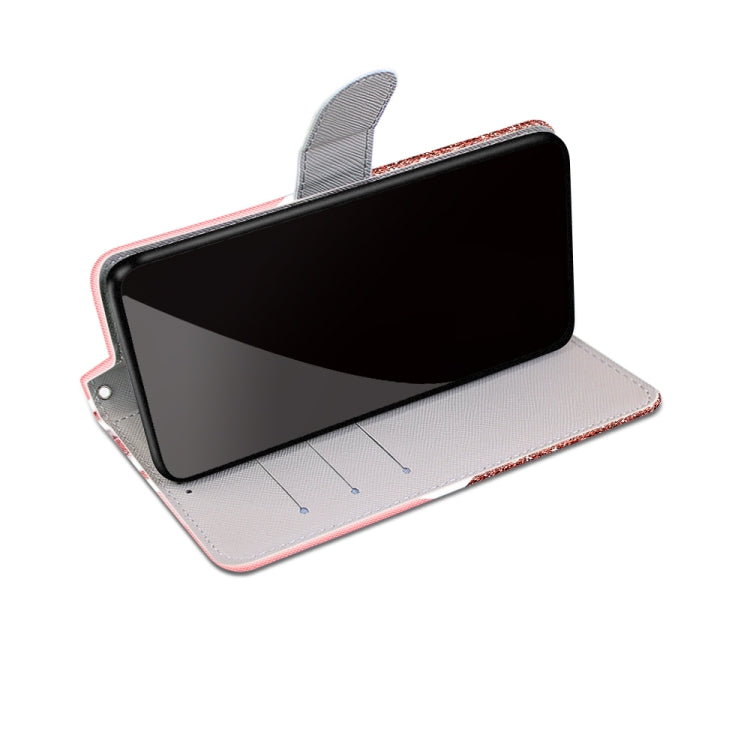 For Xiaomi Poco X3 NPC Coloured Drawing Cross Texture Horizontal Flip PU Leather Case with Holder & Card Slots & Wallet & Lanyard(Pink Stone Texture) - Xiaomi Cases by buy2fix | Online Shopping UK | buy2fix