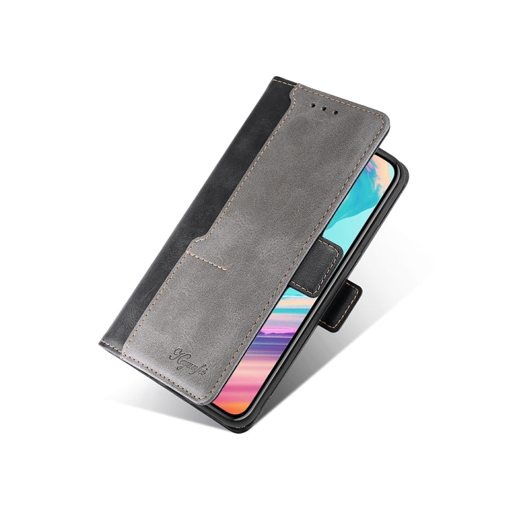For iPhone 11 Retro Texture Contrast Color Side Buckle Horizontal Flip Leather Case with Holder & Card Slots & Wallet (Black) - iPhone 11 Cases by buy2fix | Online Shopping UK | buy2fix