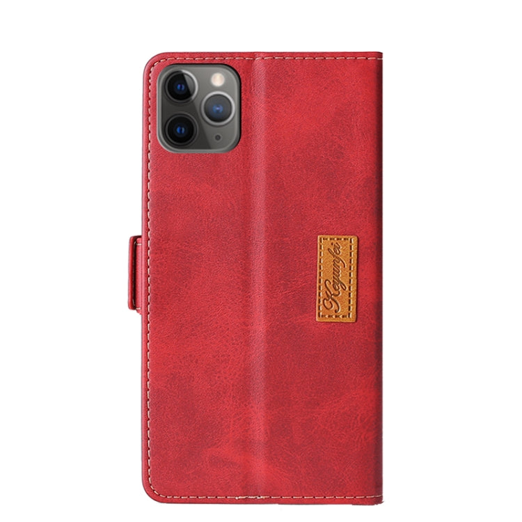 For iPhone 11 Pro Retro Texture Contrast Color Side Buckle Horizontal Flip Leather Case with Holder & Card Slots & Wallet (Red) - iPhone 11 Pro Cases by buy2fix | Online Shopping UK | buy2fix