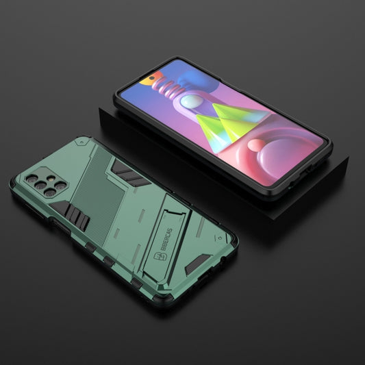 For Samsung Galaxy M51 Punk Armor 2 in 1 PC + TPU Shockproof Case with Invisible Holder(Green) by buy2fix