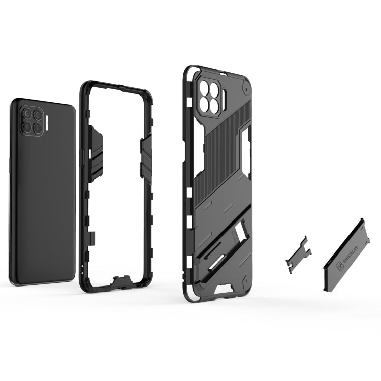 For OPPO F17 Pro Punk Armor 2 in 1 PC + TPU Shockproof Case with Invisible Holder(Blue) - OPPO Cases by buy2fix | Online Shopping UK | buy2fix