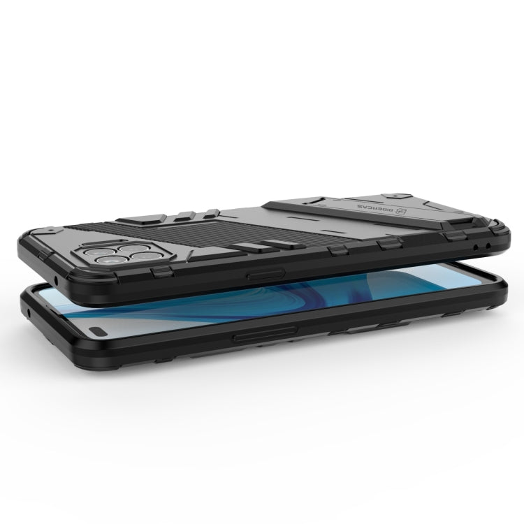 For OPPO F17 Pro Punk Armor 2 in 1 PC + TPU Shockproof Case with Invisible Holder(Blue) - OPPO Cases by buy2fix | Online Shopping UK | buy2fix