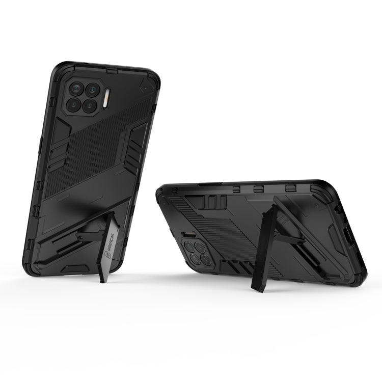 For OPPO F17 Pro Punk Armor 2 in 1 PC + TPU Shockproof Case with Invisible Holder(Blue) - OPPO Cases by buy2fix | Online Shopping UK | buy2fix