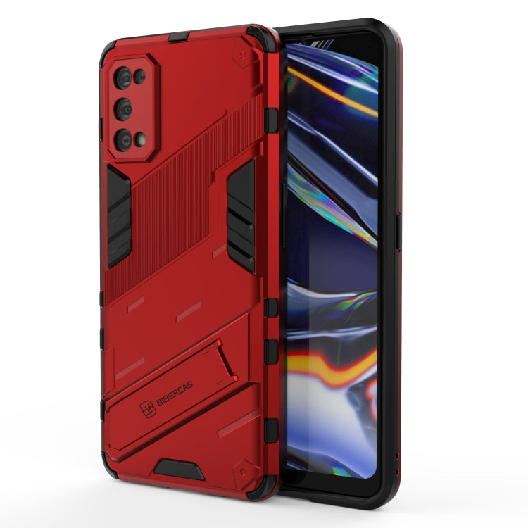 For OPPO Realme 7 Pro Punk Armor 2 in 1 PC + TPU Shockproof Case with Invisible Holder(Red) - Realme Cases by buy2fix | Online Shopping UK | buy2fix